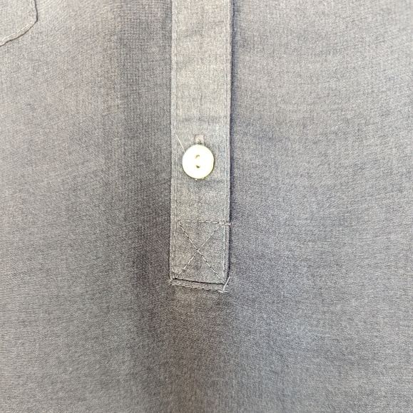 Roz & Ali Gray Ombre Portofino Sheer V-neck blouse, top 2XL - Picture 7 of 9